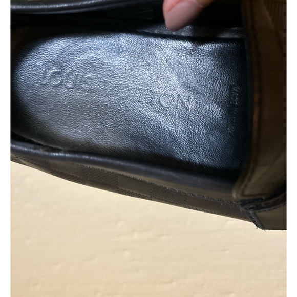 Louis Vuitton Men’s Hockenheim Damier Black Loafers 8 1/2 - Picture 11 of 11